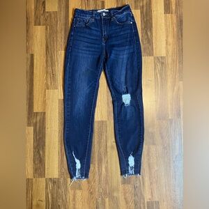 Kancan Distressed Skinny Jeans Dark Wash Size 7/27 #KC7283D